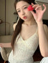 Spring Spiece Lacey Border Tank Tops